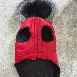 Red Stylish Dog Winter Coat (XL)